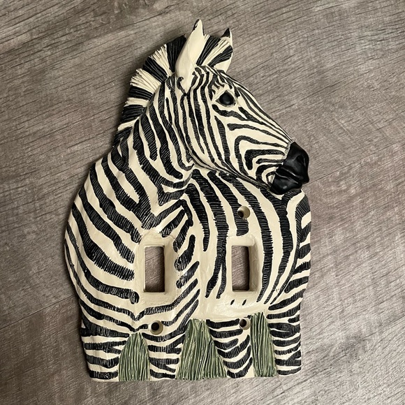 Vicki Lane Zebra switch plate cover - Picture 1 of 5